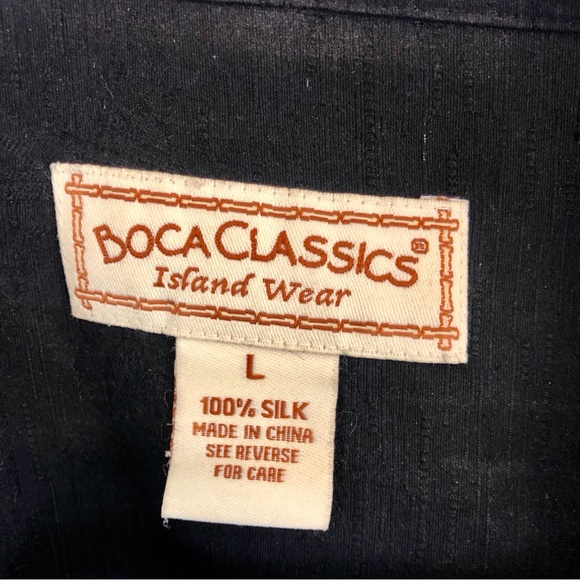 Mens Boca Classics Black Button Front Shirt - Picture 8 of 16